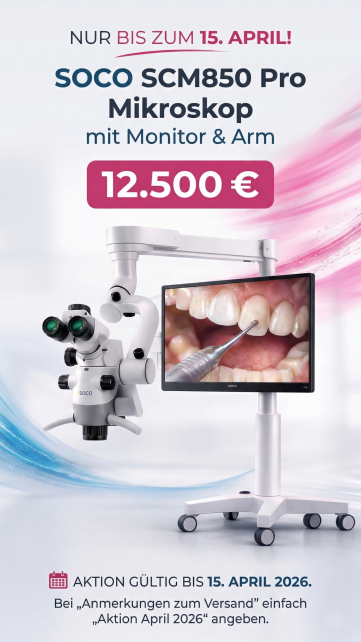 Professionelles Dental-Mikroskop SOCO SCM850 Pro mit Monitor für Zahnarztpraxen