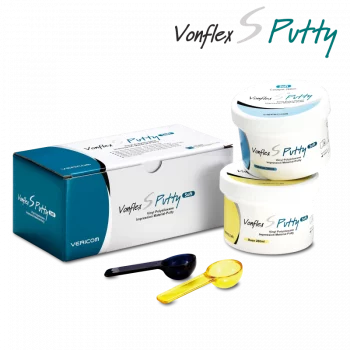 Vericom Vonflex S Putty Abformmaterial (A-Silikon) – Präzisionsabformung, 2 x 280 ml Basis & 2 x 280 ml Katalysator