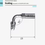 VRN E2 Ultraschall‑Scaler Spitze – Endodontisch, 95°‑Halterung, kompatibel mit Woodpecker® & EMS®