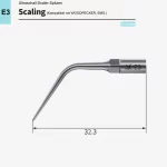 VRN E3 Ultraschall‑Scaler Spitze – Endodontisch, thermoplastisch, kompatibel mit Woodpecker® & EMS®