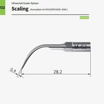 VRN G2 Ultraschall-Scaler Spitze – Stark supragingival, kompatibel mit Woodpecker® & EMS®