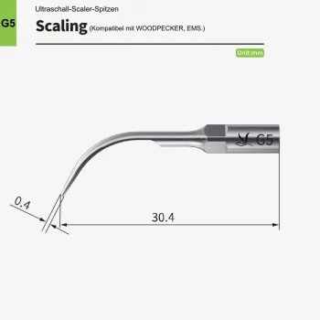 VRN G5 Ultraschall-Scaler Spitze – Grobe Ablagerungen, kompatibel mit Woodpecker® & EMS®