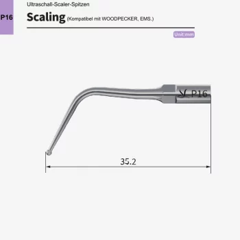 VRN P16 Ultraschall‑Scaler Spitze – Supragingival, robust, kompatibel mit Woodpecker® & EMS®