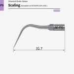 VRN P5 Ultraschall‑Scaler Spitze – Parodontal, flach subgingival, kompatibel mit Woodpecker® & EMS®