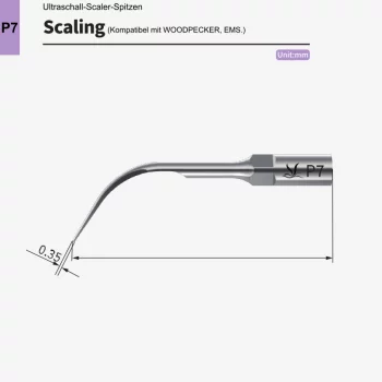 VRN P7 Ultraschall‑Scaler Spitze – Subgingival, parodontal, kompatibel mit Woodpecker® & EMS®