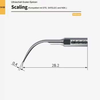 VRN S‑G2 Ultraschall-Scaler Spitze – Stark supragingival, kompatibel mit DTE®, Satelec®, NSK®